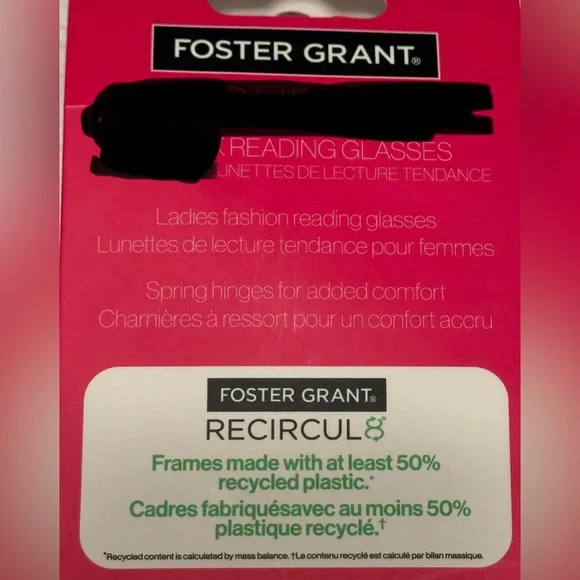 Reading eye glasses - 2.0 - Foster Grant - New! 2 tone Black & Gray - perfect - Picture 11 of 12